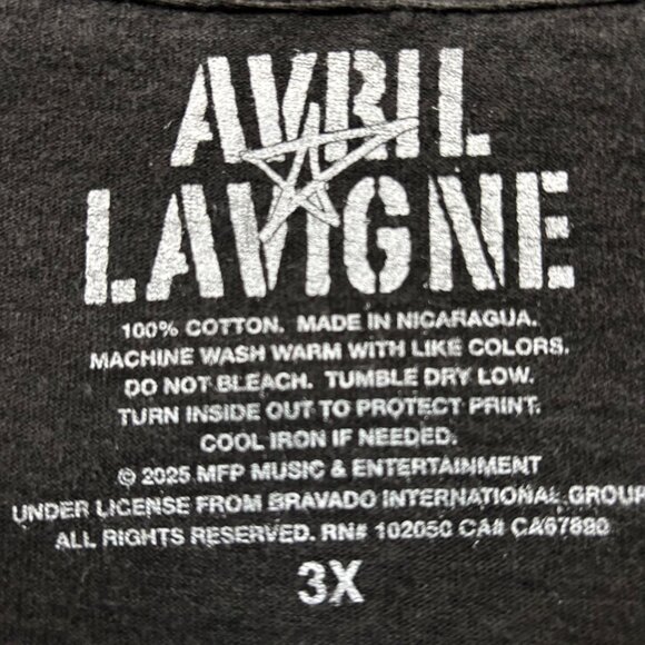 Avril Lavigne Skater All-Star Logo Pop Punk Rockstar Tee 3X - Picture 4 of 4
